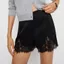 EDIWANY Ren Chắp Vá Quần Short, Ren Lụa Ngủ Quần Short, Vintage Satin Silk Y2k Co Giãn Eo Quần Short Nữ Bộ Đồ Ngủ