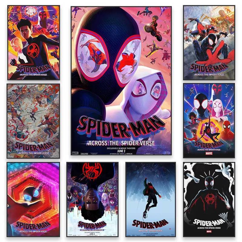 Disney 2023 Poster Phim Người Nhện Qua Nhện Câu Kinh Động Lực In Phim Canvas Tranh Trang Trí Phòng Ngủ Nhà