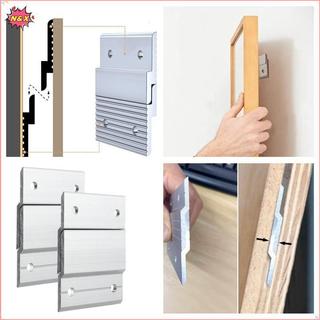 N & X 1 Cặp Móc Treo Hình Cleat Pháp Nhôm Nặng Z-Clamps Lồng Vào Nhau Treo Tường Giá Đỡ Hình Ảnh Cho Gương.