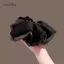 AqToCna Thời Trang Vintage Thanh Lịch Satin Scrunchie Mour Băng Đô Quấn Tóc Cho Nữ AqToCna