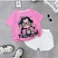 Set Bé Gái HỌA TIẾT CÔ GÁI TÓC XÙ K.Kid Bộ Mùa Hè Cotton Vải Mềm Mát Size 8-20kg M99