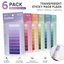 GETVOW 6 Miếng Ghi Nhớ Chỉ Số, Thước Đánh Dấu Trang Nhãn Dán Chỉ Số PET, Sáng Tạo Trong Suốt Màu Morandi Giấy Dán Giấy Ghi Chú Đồ Dùng Văn Phòng