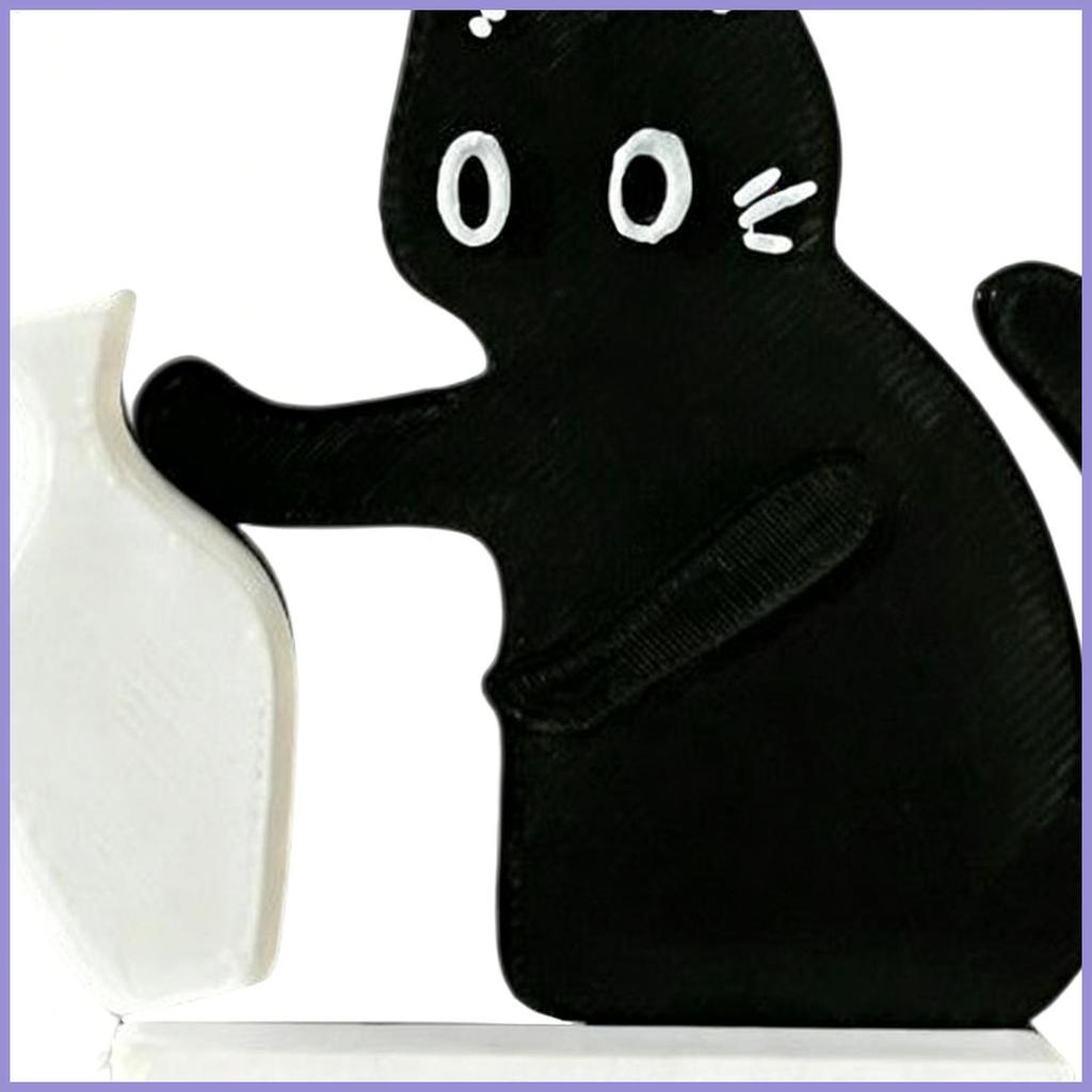 Mèo Đẩy Hoa Bình Nam Châm Tủ Lạnh Dễ Thương Đen Mèo Con Bộ Sưu Tập Whisker Bình Đông Nam Châm Tủ Lạnh Cho Bạn Bè mueadsyvn