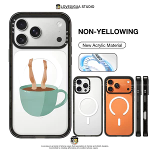 Bồn tắm cà phê Vỏ điện thoại từ tính cho IPhone 13 14 15 16 Plus 17 Promax 17 Vỏ khí Vỏ bảo vệ chống sốc