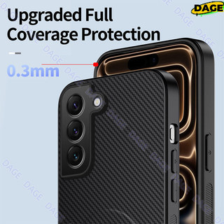 S21 Plus Sang Trọng Sợi Carbon Từ Tính Dành Cho Samsung Galaxy S21 Ultra Đế Điện Thoại Không Dây Sạc Da Mịn Vỏ S21 FE