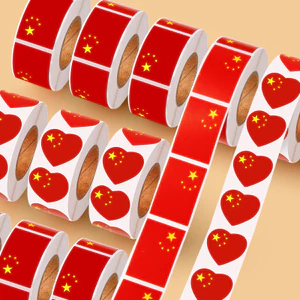 Cờ Quốc Gia Dán Mặt Miếng Dán Hình Trái Tim Vuông Hình Trái Tim Năm Sao Nhỏ Cờ Đỏ Ngày Quốc khánh Trang Trí Kỷ Niệm Chiến Thắng