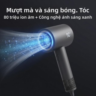 [Bảo Hành 1 Đổi 1] [VINZEO] Máy Sấy Tóc Tốc Độ Cao - 80 Triệu Ion Âm, Khô Nhanh, Không Hư Tổn Tóc