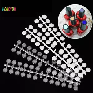 < Honeyba > 120 Chiếc Bàn Trưng Bày Sơn Móng Tay Có Stiers Tròn Salon Màu Móng Tay Hiển Thị Kệ Làm Móng Tay Bằng Ba Màu Thẻ Nail Art Tool Đẹp