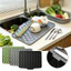 Thảm thoát nước silicon chịu nhiệt Tấm bảo vệ mặt bàn nhà bếp chống trượt Thảm sấy bát đĩa