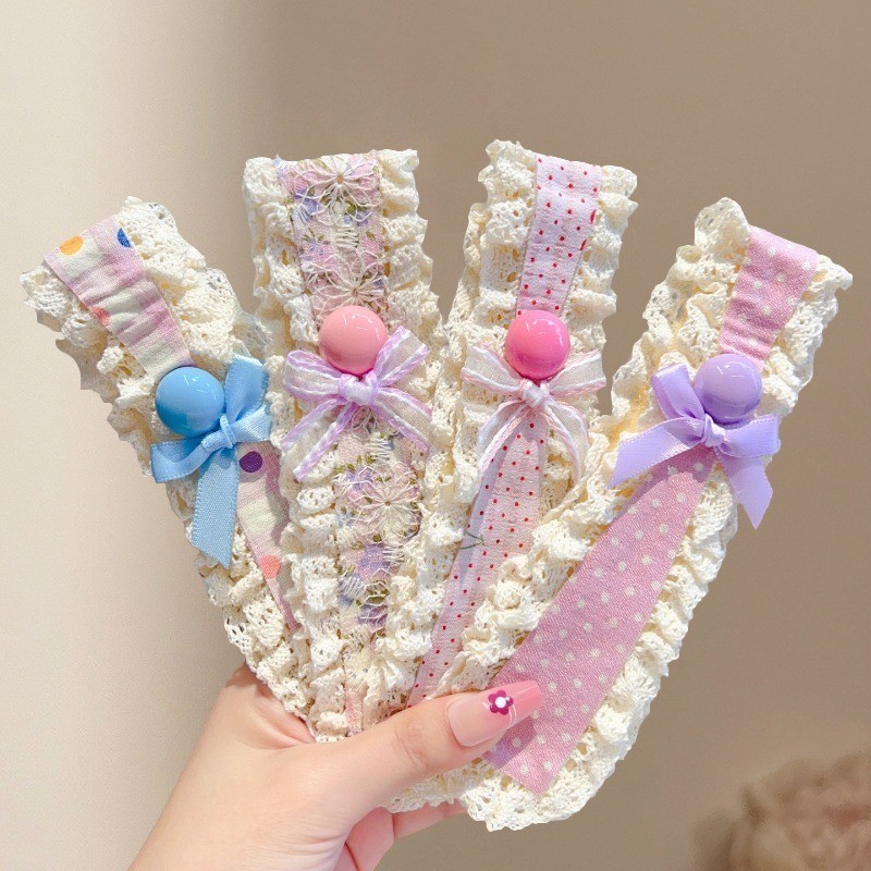 Băng Đô Miếng Dán Tóc Velcro Magic Dán Hoa Dễ Thương Thời Trang Hàn Quốc - Phụ Kiện Tóc