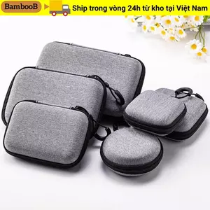 BAMBOOB 1 Cái Tai Nghe Dây Kéo, Tai Nghe Mini / Điện Thoại / Cáp Sạc Túi Bảo Quản EVA, Phụ Kiện Kỹ Thuật Số Di Động Cho Túi Airpod Túi Đựng