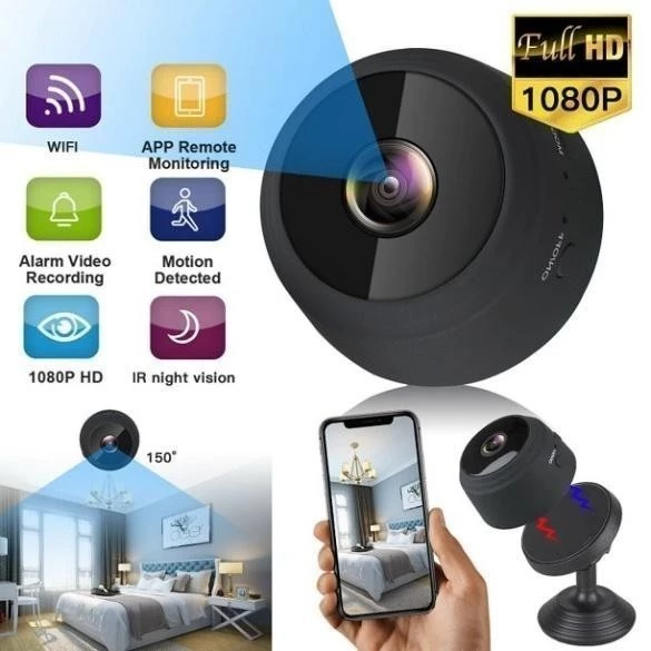 Camera Wifi Không Dây A9, Camera Giám Sát Chống Trộm Độ Phân Giải 1080, Kết Nối Wifi Không Cần Đi Dây Micro SD