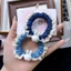 Mới 2 Chiếc Dễ Thương Thỏ Trắng Denim Ren Tóc Hoạt Hình Ngọt Ngào Thỏ Scrunchie Cho Bé Gái