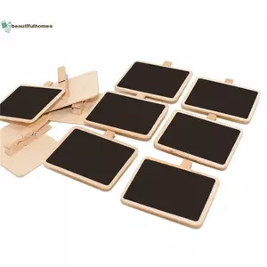 BeautifulHomeA 10 Chiếc Mini Gỗ Bảng Kẹp Tin Nhắn Note Board Trang Trí Cửa Hàng Nhà VN