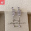 Thời trang khí chất zircon hình học tua rua pha lê phong cách dài bông tai nữ cá tính và đa năng