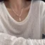Phiên Bản Hàn Quốc Chữ Cái Tiếng Anh Thời Trang Dây Đen Đeo Vuông Thương Hiệu Mặt Dây Chuyền Vòng Cổ, Nữ Niche Ánh Sáng Phong Cách Sang Trọng Xương Đòn Dây Chuyền