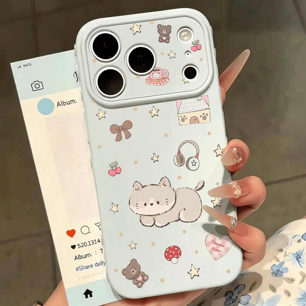Ốp lưng iPhone 14 Pro họa tiết hồng nâu dịu mắt cao cấp chống trầy lâu dài iPhone17 16 15 1312
