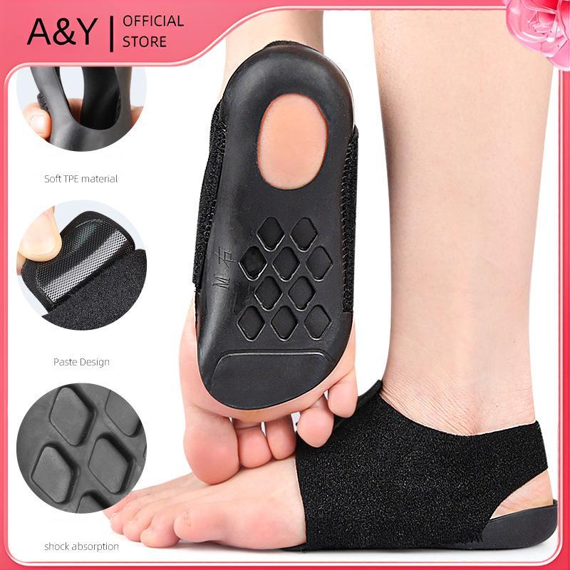 A&Y 1 Cặp lót vòm chân hỗ trợ bằng gel mềm, đệm đàn hồi, giúp giảm đau bàn chân bẹt, đau dây chằng plantar, gót chân