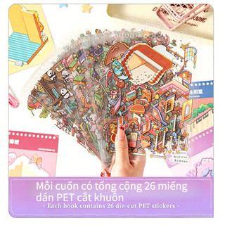 Bộ sticker 3D tạo cảnh mini 40 miếng – 13 chủ đề, hình khối nổi, chất liệu cao cấp – Trẻ em DIY dán sáng tạo