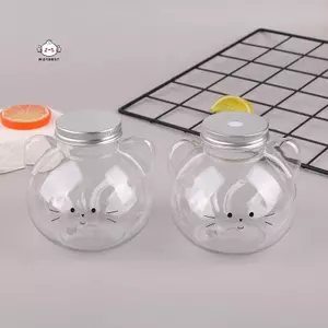 Maybest Kawaii Cat Chai Nước Cho Trà Sữa Cà Phê Nước Uống Di Động Cốc Uống Nhà Trong Suốt Chai Nước Giải Khát BPA Free {VN}