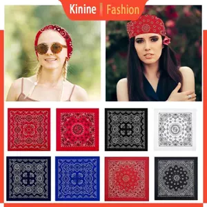 Floral Bandana Head Scarf Hip Hop Halloween Turbans Head Scarf for Rapper