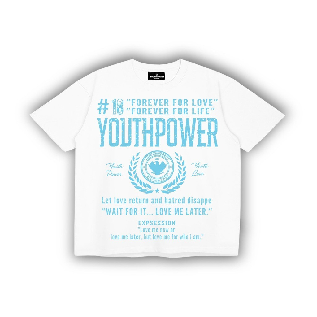 （Giao hàng 24h）Angela Áo Thun  Nam Nữ From Rộng In "FOREVER FOR LOVE" Cổ Tròn Chất Liệu Cotton Local Brand