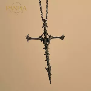 PNPIA- Mới Retro Đồng Hồ Cá Tính Chữ Thập Mặt Dây Chuyền Nelace Cho Nam Nữ Tối Giản Punk Đảng Trang Sức Quà Tặng