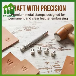SWEET 36 Cái Bảng Chữ Cái Số Tem Punch Kit cho DIY Leatherwork Kim Loại Thủ Công Dụng Cụ Thiết Kế Cá Tính n