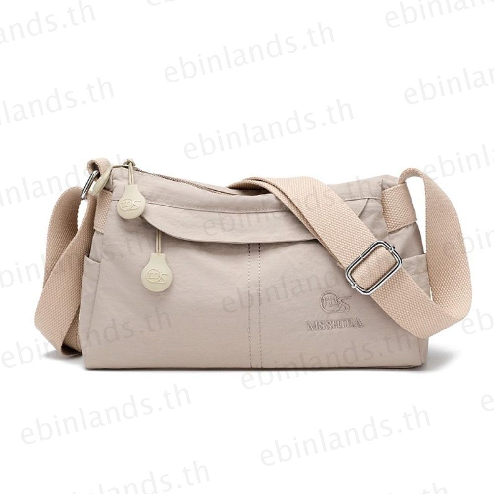Túi đeo chéo EBINLANDS, Túi đeo chéo chống nước bằng Nylon, Túi đựng điện thoại đa năng nhẹ màu trơn dành cho nữ