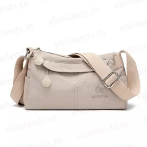 Túi đeo chéo EBINLANDS, Túi đeo chéo chống nước bằng Nylon, Túi đựng điện thoại đa năng nhẹ màu trơn dành cho nữ