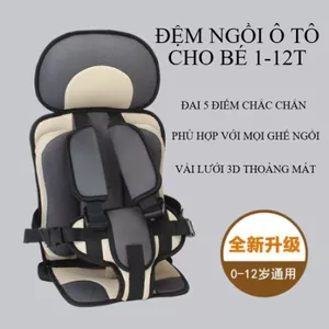 Đệm hỗ trợ ngồi ô tô cho trẻ em – cố định an toàn, chống trượt phù hợp nhiều loại ghế