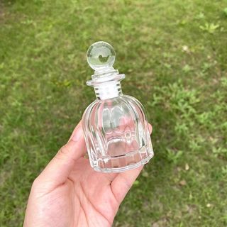 Chai thủy tinh mini có nắp, nắp cổ, dập nổi, đựng tinh dầu/nước hoa, phong cách châu Âu retro, WCSA