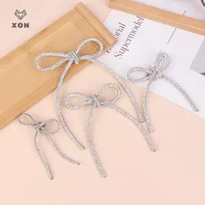 Trâm cài nơ đính kim cương giả dành cho nữ Blazer - Thắt nút thắt đính đá Trâm cài quà tặng trang sức [Mina]
