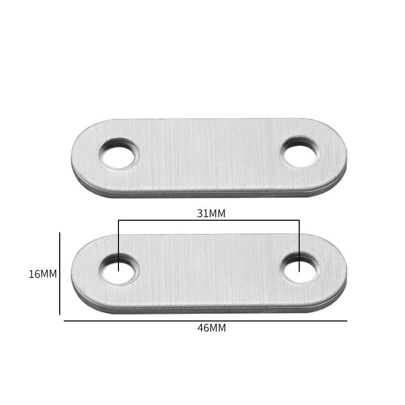 Bộ 10 món niềng răng thẳng phẳng bằng thép không gỉ có giá đỡ vít để sửa chữa tấm kết nối cố định cho đồ nội thất