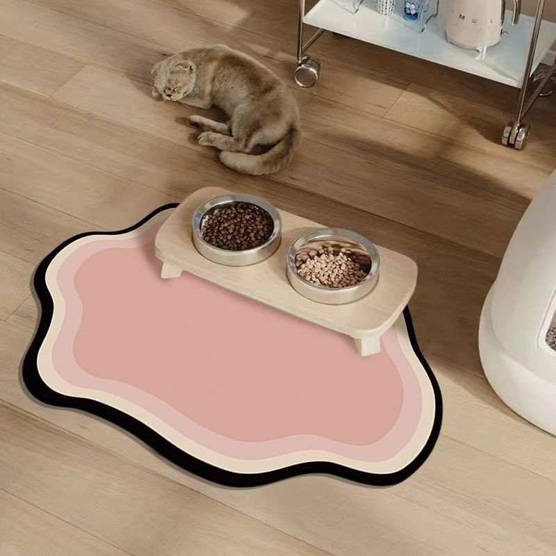 Thảm ăn Cat Diatomite Thảm thấm hút thức ăn chống trượt Thảm lót thú cưng chống thấm nước Placemat Dễ dàng làm sạch