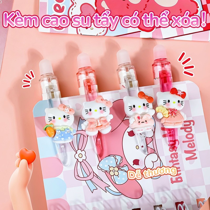 Bút mực xoá được 0.5mm siêu đẹp – Bút gel cho học sinh cấp 1, mực trong viết trơn, tẩy xoá sạch dễ dàng