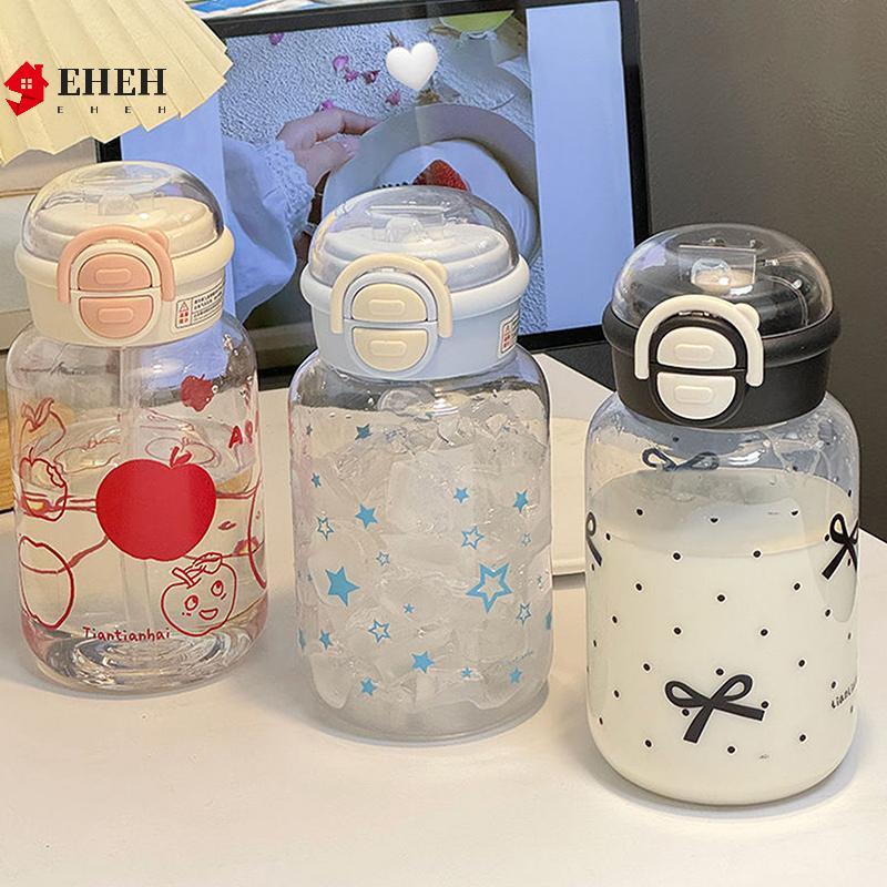 [EHEH] Bình Nước Dễ Thương Có Ống Hút Nhựa Di Động -Up Cover Cốc Nước Cho Trẻ Em Chai Nước Chống Rò Rỉ Bình Uống Dễ Thương VN