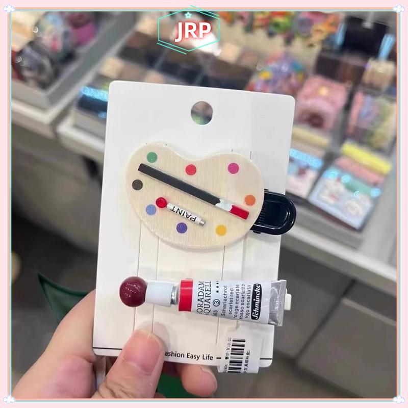 JRP 1 Sáng Tạo Vẽ Ban Handmade Mỏ Vịt Kẹp Tóc Ngộ nghĩnh Sơn Màu Nước Cho Nữ Trẻ Em Tóc Barrette Trang Trí Tiệc JRP