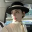 DUSKGLOW Top Hat dành cho nữ, Mũ nỉ phẳng thanh lịch trang trọng, Vành rộng ấm áp Cổ điển Fedoras Mũ phụ kiện váy