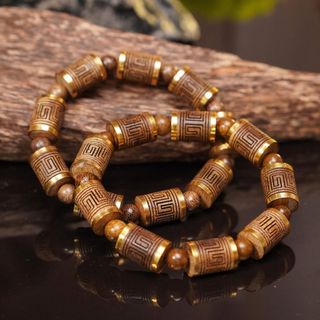 [BV] Vòng Tay Trầm Hương Khắc Hoạ Tiết - Trầm Tốc Quảng Nam - Trầm Hương Yên Lộc