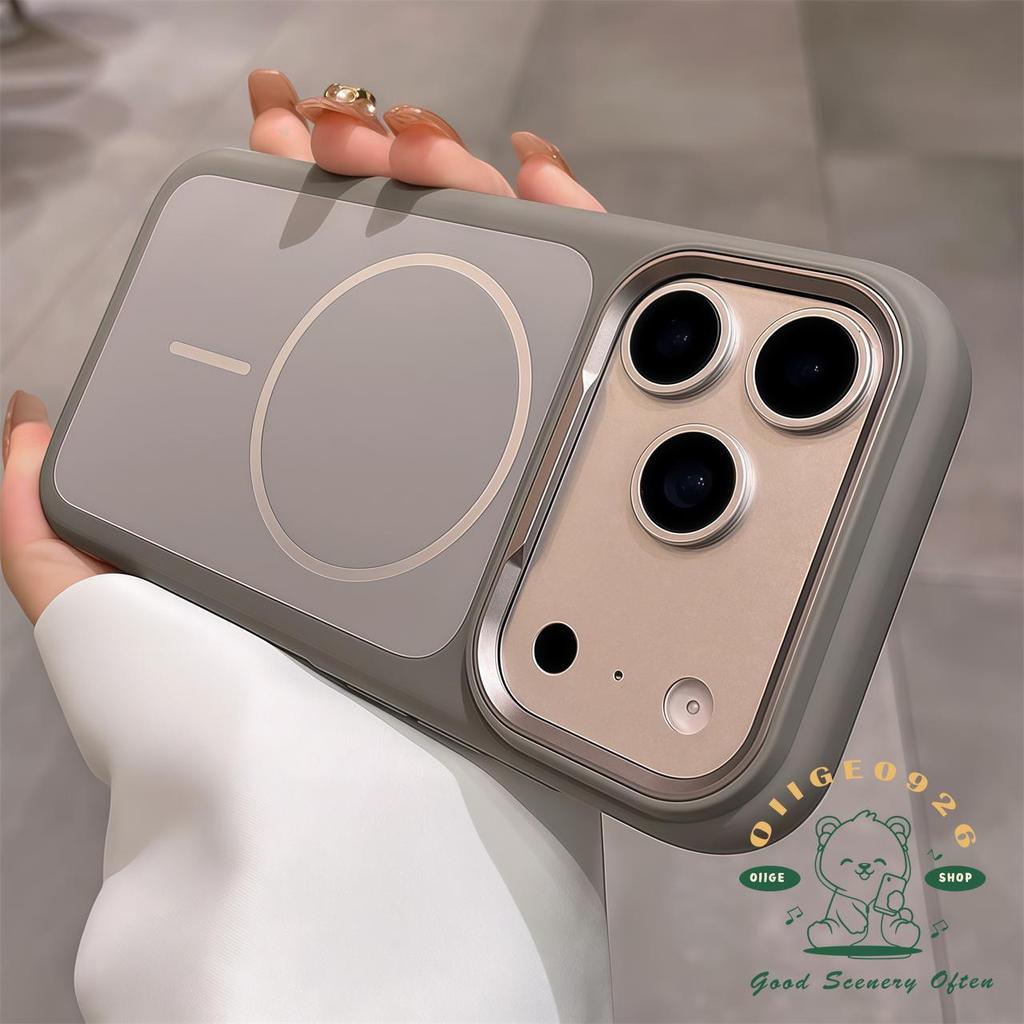 【 Ốp lưng iPhone17 】 Vỏ điện thoại từ tính dạng lỏng màu cam iphone17 Pro Max cho vỏ iPhone Vỏ mềm silicon TPU chống sốc
