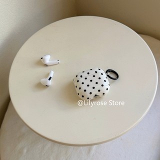 Chấm bi đen đơn giản màu trắng cho AirPods Pro3 [2025] AirPods Pro2 Pro 4 3 2 1 Apple Bluetooth Tai nghe không dây Bảo vệ chấm trắng