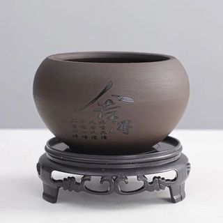 Phần còn lại Cát Tím Chậu hoa mọng nước Nhỏ có khay Hộp đựng lỗ gốm Phong cảnh Manzhu Cây xanh Đồ đá Máy tính để bàn Cây cảnh FIR