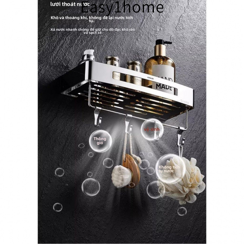 【 KOHLER 】Kệ phòng tắm bằng thép không gỉ 304 cổ điển cho bếp và phòng tắm, gắn tường, giỏ hình tam giác một/two lớp, gi