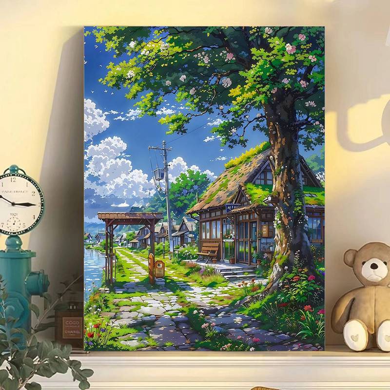Miyazaki Hayao anime Phong Cảnh Mùa Hè Chữa Bệnh Giá Trị Cao ins Phòng Khách Tranh Trang Trí Cao Cấp Trang Trí Nhà Cửa Tranh Vải