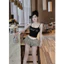Set áo 2 dây in chữ mix quần sooc kê bồng ngắn BYJOLIE