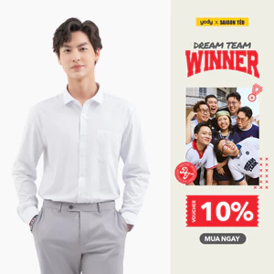 Áo sơ mi nam YODY dài tay, có túi ngực, chất lụa nến mềm mịn, chống nhăn lịch lãm dáng slim fit TRA - SPM5005