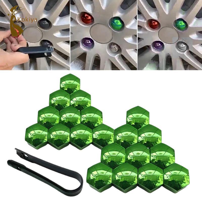 20 Miếng Vỏ đai ốc bánh xe ô tô, Vỏ bọc, Trang trí ngoại thất, Đa năng với dụng cụ kẹp, Bảo vệ rỉ sét, Bu lông trung tâm lốp