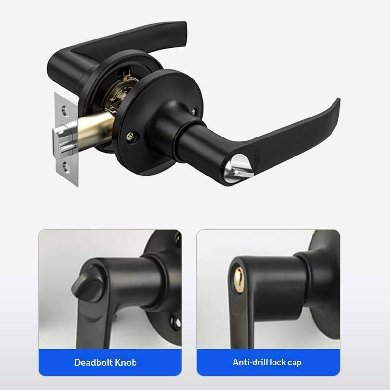 TMOY Tay nắm cửa tròn có khóa Lo Entry Riêng tư cho cửa trượt Cửa trước Phòng ngủ Phòng tắm Thiết kế hạng nặng TMOY