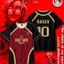 YB1 BLUE LOCK 220g áo thun cotton dày KAISER BARCHA jersey Áo thun anime tay ngắn hàng đầu BY1